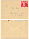 GDR Michel 284 German Polish Friendship single franking on letter o Radebeul 9.5.1951 to Dresden