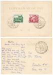 DDR Michel 380-381 Leipziger Messe 1953 o 2.9.1953