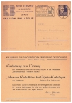 DDR Privatganzsache Kulturbund Leipzig 6 Pfennig Köpfe II o 2.5.1952