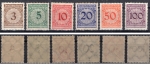 Michel 338-343 ** Value figures in a circle with rosettes complete