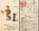 Dachshund with child o 8.8.1919