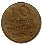 Danzig 10 Pfennig 1932 Polen