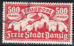 Danzig Michel 137 o gestempelt Flugpost