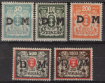 Danzig Michel 36-40 * ungebraucht mit Falz Dienstmarken