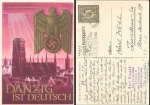 Danzig is German WHW stationary artist card Gottfried Klein o Munich 28.11.1939