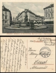 Darmstadt Ludwigsplatz with Bismarck Monument on December 23, 1916