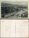 Decin Tetschen-Bodenbach Elbe with bridge * ca. 1930