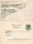 Deichow bei Crossen Oder Litho Papierfabrik Dychow o 14.7.1899