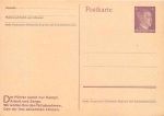 The Fuehrer only knows combat,... Postal stationery 6 Pfennig Hitler * around 1944