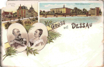 Dessau: Duke Friedrich I of Anhalt and Princess Antoinette – Lithograph, c. 1900