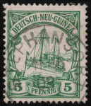 Deutsch-Neuguina Michel 8  o gestempelt Kaiseryacht  ohne Wasserzeichen