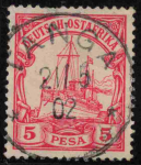 Deutsch-Ostafrika Michel 13 o gestempelt Kaiseryacht