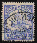 Deutsch-Ostafrika Michel 14 o gestempelt Kaiseryacht 