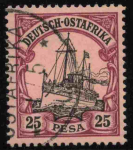 Deutsch-Ostafrika Michel 17 o gestempelt Kaiseryacht  