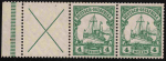 Deutsch-Ostafrika Michel W12 ** postfrisch Kaiseryacht Zusammendruck mit Leerfeld-