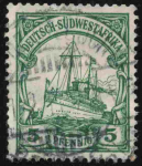 Deutsch-Südwestafrika Michel 25 o gestempelt Kaiseryacht