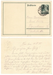 German emergency aid 6 Pfennig SA man postal stationery German Reich o Zwickau May 11, 1935