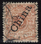 Deutsche Post in China  Michel 1 II o steiler Aufdruck gestempelt