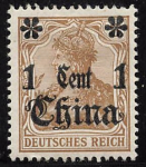 Deutsche Post in China Michel 28 * ungebraucht mit Falzrest Germania