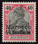 Deutsche Post in Marokko Michel 13 * ungebraucht mit Falzrest Germania