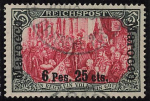 German Post in Morocco, Michel No. 19 I o, cancelled Authenticated by Bentzsch