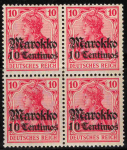 Deutsche Post in Marokko Michel 48 ** postfrisch Germania Viererblock