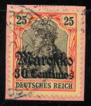 Deutsche Post in Marokko Michel 50 o gestempelt Germania