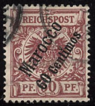 Deutsche Post in Marokko Michel 6 o gestempelt Krone Adler 