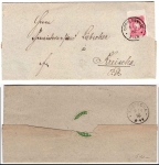 German Reich Michel 41 with gutter on cover from Dippoldiswalde 9/8/1885 to Kreischa