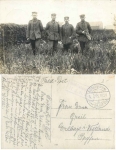 Deutsche Soldaten in Uniform 1.WK Echtfoto gebr. 1915Deutsche Soldaten in Uniform 1.WK Feldpost 58. Inf. Div.  M. J. R. 106. o 1.7.1915