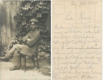 Deutscher Soldat vom 93 Regiment 1. WK Echtfoto gebr. 1915