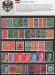 Deutsches Reich Deutsche Geschichte bis 1949 Steckkarte mit 40 postfrische Briefmarken