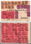 German Reich inflation mass franking from Sassnitz to Stralsund 09/22/1923