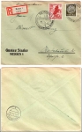 German Reich registered R letter from Meissen 1 January 7, 1939 to Radebeul