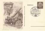 German Reich 6 Pfennig Hindenburg postal stationery P242 In the fight for freedom Fla o Zwickau Stamp Day 1941