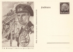 Alsace 6 Pfennig Hindenburg postal stationery P242 In the fight for freedom tanks 1940 *