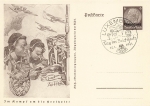 Luxembourg 6 Pfennig Hindenburg stationary P242 In the fight for freedom radio operator o Luxembourg Stamp Day 1941