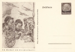 Luxembourg 6 Pfennig Hindenburg postal stationery P242 In the fight for freedom radio operator 1940 *