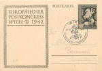 German Reich Postal Congress postal stationery with overprint special cancellation Vienna October 20th, 1942