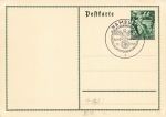 German Empire postal stationery for January 30, 1938 special cancellation Hamburg January 30, 1938