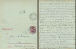 Deutsches Reich Germania 10 Pfennig letter card K12 o Hamburg 07/09/1903