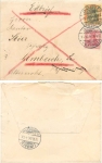 Deutsches Reich Germania Michel 71 and 73 on express letter from Annaberg to Limbach 10/18/1904
