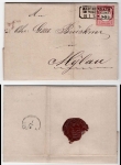 German Empire Michel 19 eagle with a large breastplate on a letter from Reichenbach Vogtland January 31, 1873 to Mylau