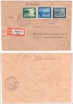 German Reich Michel 889 891 892 on registered letter Dresden A3 May 23, 1944 to Grossraeschen