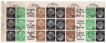 German Reich se-tenant unit donor strip 1 sheet part o Zichenau2 30.7.1944