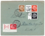 German Reich se-tenant from stamp booklet on cover o Nuremberg September 5th, 1938