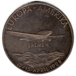 Germany 1928 Bremen Europe-America Flight Silver Medal Proof