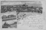 01744 Dippoldiswalde Mondscheinlitho Bahnpost Hainsberg-Kipsdorf Zug 2907 o 1899