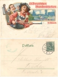 Dresden XIII. German federal shooting July 8 to 15, 1900 or July 13, 1900 artist card B. V. Francken