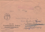 Dresden A24 violet free fee paid stamp on letter o 5.10.1945